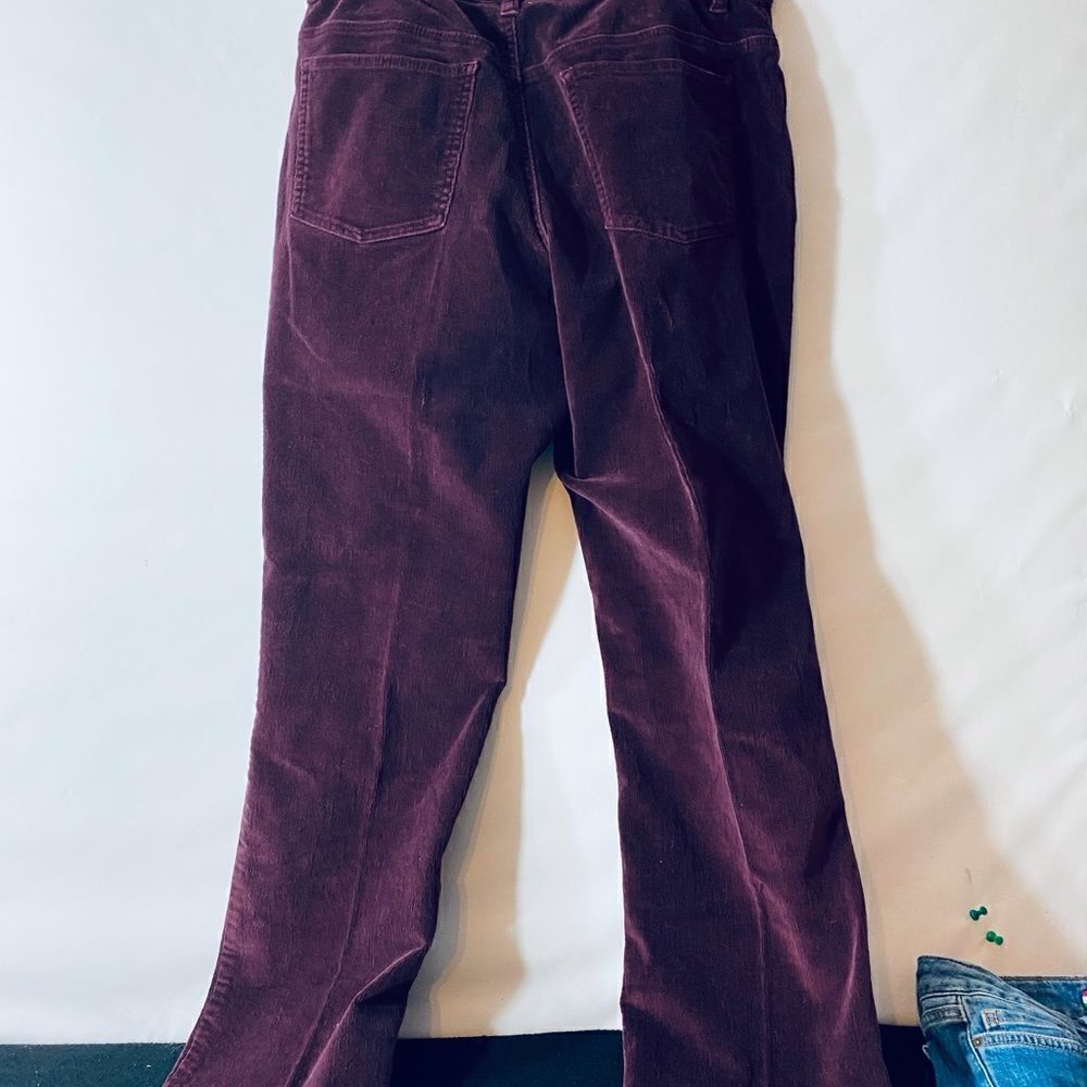 Fashion Bug Stretch Corduroy Jeans Size 10 Burgundy